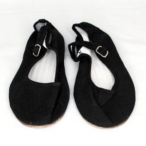 Black Cloth Mary Janes